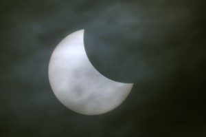 Solar Eclipse with Sunspot